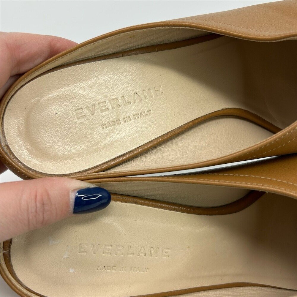 Everlane The Day Heel Mule Womens Brown Slip-On Block Heel Almond Toe Size 8 - Picture 12 of 12